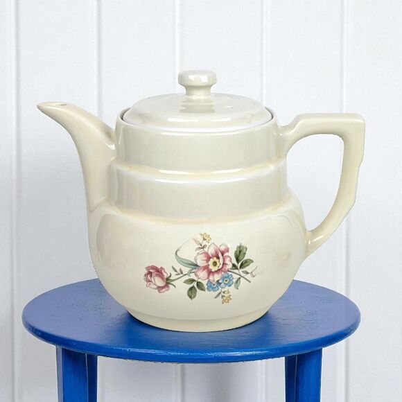 Vintage Hall China Rambling Rose Coffee Pot Decor: Drip-O-lator - Picture 1 of 9